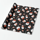 Search for black and white santa wrapping paper Cartoon