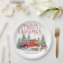 Search for red truck paper plates Watercolor