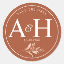 Search for rustic monogram wedding stickers Initials