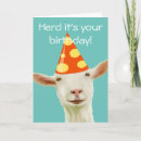 Search for funny farm birthday cards Goat
