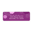 Search for purple floral wedding return address labels Rose