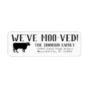 Search for cow print return address labels Country