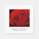 Search for red rose napkins Anniversary