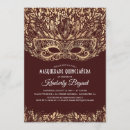 Search for red gold masquerade party invitations Mardi gras