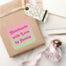 Search for name pink stickers Editable text template