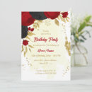 Search for red black and gold birthday invitations Burgundy