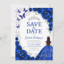 Search for royal blue save the dates Mis quince anos