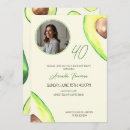 Search for avocado birthday invitations Green