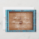 Search for rustic country teal wedding invitations Vintage