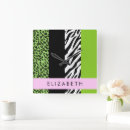 Search for green leopard clocks Zebra stripes