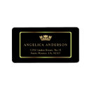 Search for gold crown return address labels Royal
