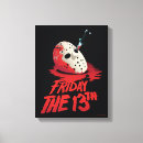 Search for horror movie canvas prints Friday the 13th