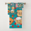 Search for farm animals bath towels Blue