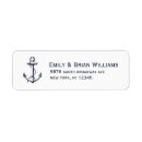 Search for anchor wedding return address labels Vintage