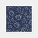 Search for moon and stars napkins Blue