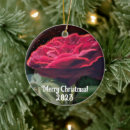 Search for red rose christmas tree decorations Flower