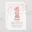 Search for foil 1st birthday invitations Balloon
