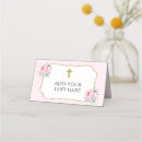 Search for christening place cards Gold cross