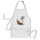 Search for red cardinal bird aprons Merry christmas
