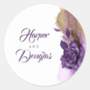 Search for plum and gold wedding stickers Floral