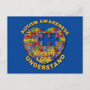 Search for heart puzzle postcards Autism awareness