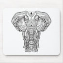 Search for indian elephant mouse mats Zen doodle style