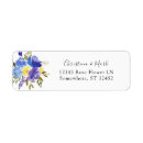 Search for purple and blue wedding return address labels Modern