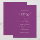 Search for plum purple wedding invitations Simple