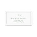 Search for green monogram return address labels Calligraphy script