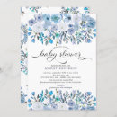 Search for light blue baby shower invitations Floral