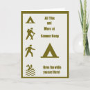 Search for fun at summer camp cards Hiking