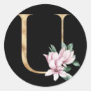 Search for monogram u stickers Floral
