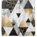 Search for black and white marble shower curtains Geometric