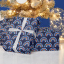 Search for navy blue and orange wrapping paper Whimsical