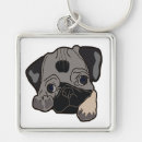 Search for black pug key rings Pet