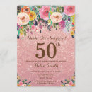 Search for rose 50th birthday invitations Adult birthday party
