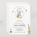 Search for some bunny is one 1st birthday invitations Pink