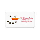 Search for warm wishes return address labels Xmas