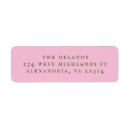 Search for pink and green return address labels Typography