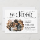 Search for white lettering save the dates Black