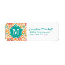 Search for orange flower return address labels Vintage