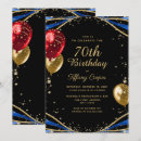 Search for blue 70th birthday invitations Script