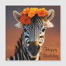 Search for zebra birthday cards Colourful