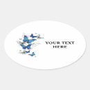 Search for fly oval stickers Blue