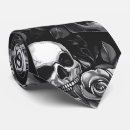 Search for black white skull ties Gothic