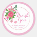 Search for floral round wedding stickers Wreath