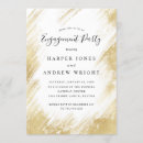 Search for white and gold engagement party invitations Formal