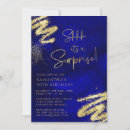 Search for royal blue birthday invitations Gold