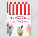 Search for ice cream parlour invitations Watercolor