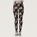 Search for playing cards leggings Red and black